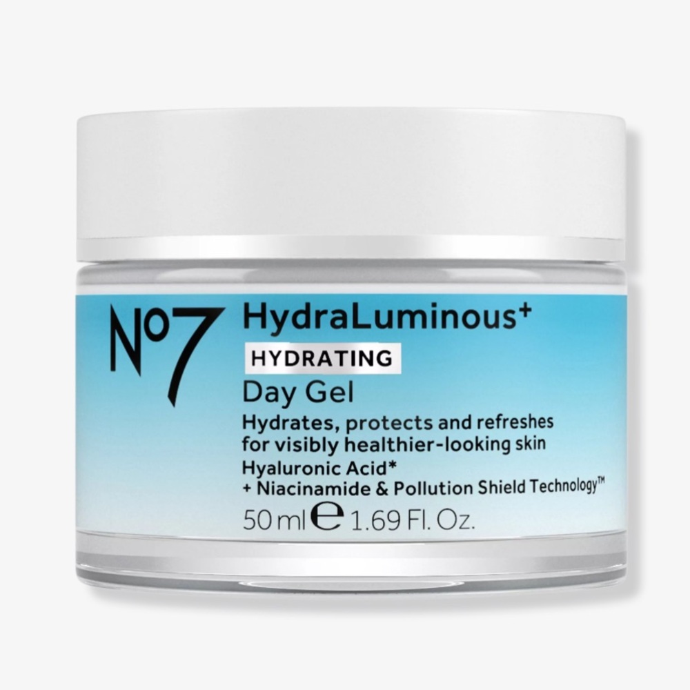 No.7 Hydra Luminous + Hydrating Day Gel 72 hours  hydration for radiant skin
